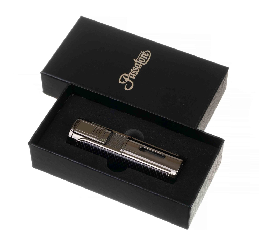 Зажигалка настольная Passatore Гигант, 5-струйное пламя, Карбон 234-578