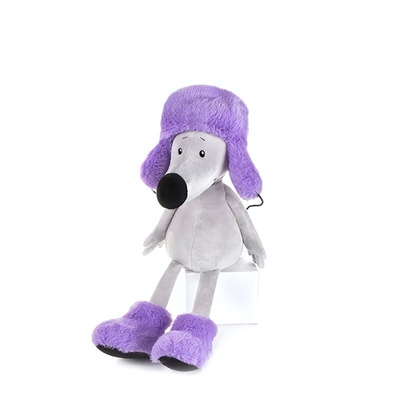 Крыс Борис в шапке и валенках, 23 см.