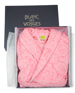 Халат махровый Blanc des Vosges Princess розовый Франция