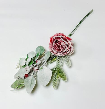 Новогодняя красная роза