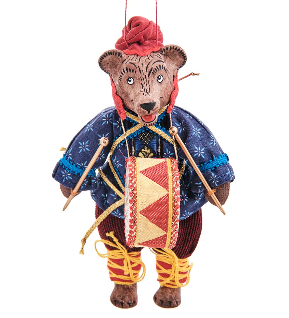 RK-875/3 Кукла подвесная «Медведь в колпаке с барабаном»