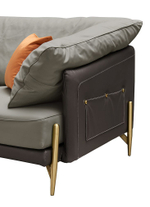 Диван ARTE NAPPA SF035 (2-х местный) серый/темно-серый #6623