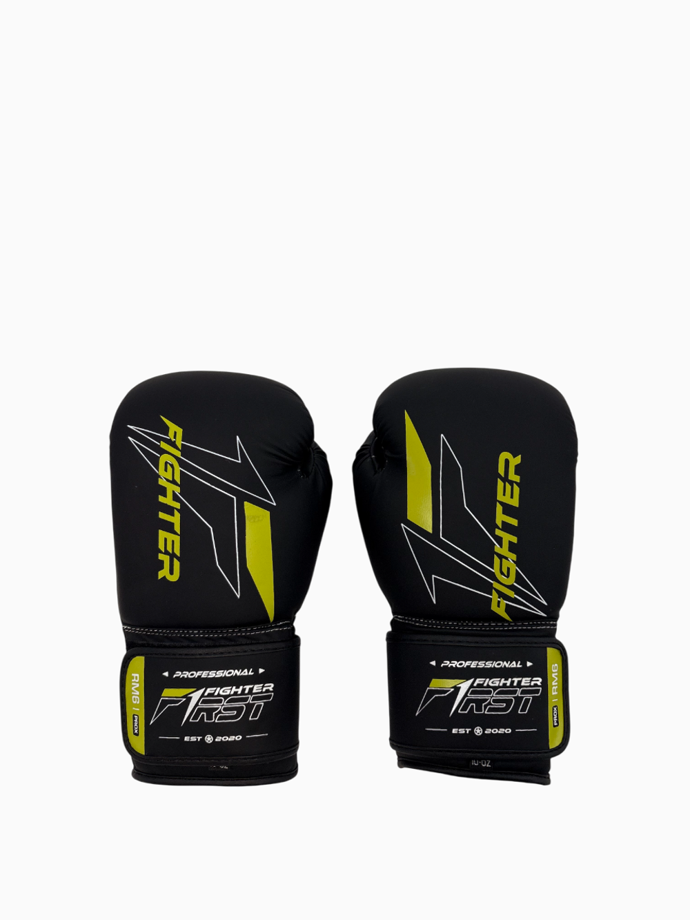 Перчатки боксерские Fighter черно-зеленые