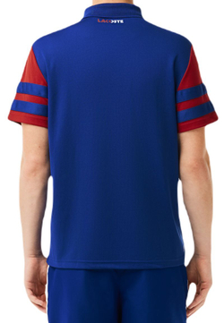 Теннисное поло Lacoste Ultra-Dry Colourblock Tennis Polo Shirt - navy blue/bordeaux