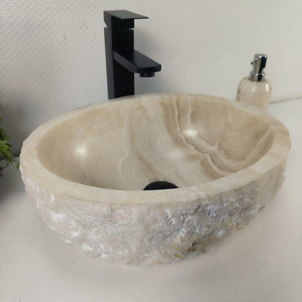 Каменная раковина из оникса Erozy White EO-04244 (41*32*15) 0212 из натурального камня