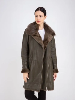 Дубленка зима натуральная длинная Турция