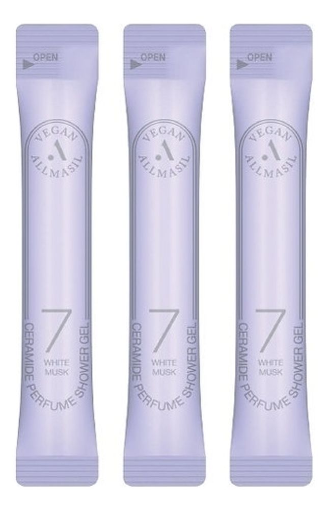 Allmasil Vegan 7 Ceramide Perfume Shower Gel White Musk Stick веганский гель для душа с ароматом мускуса