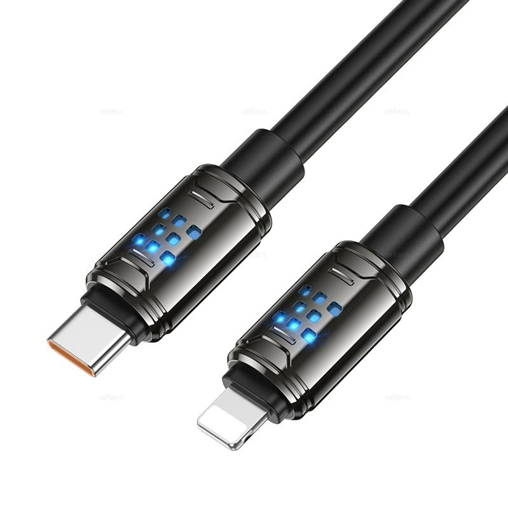 Кабель Type-C на Lightning 27W Hoco U143 (black) (Краснодар склад)
