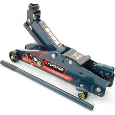 Домкрат подкатной гидравлический Forsage 2,5т с фиксацией (h min 140мм, h max 387мм) с резиновой накладкой TH22501CB