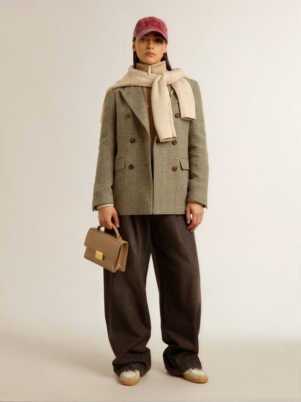 Ball Star LTD in nappa leather with green star in crocodile print leather