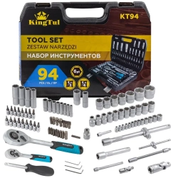 Набор инструментов 94пр. 1/4'', 1/2'' (6гр.)(4-32мм) KINGTUL KT-94