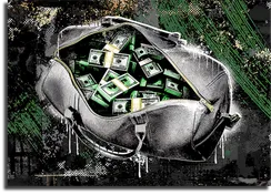 Постер "Деньги в сумке"