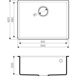 Кухонная мойка Omoikiri Tedori 54-U-WH