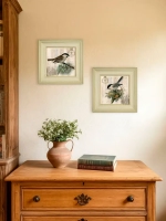 Картина интерьерная на холсте в раме "Птички" 30*30 см