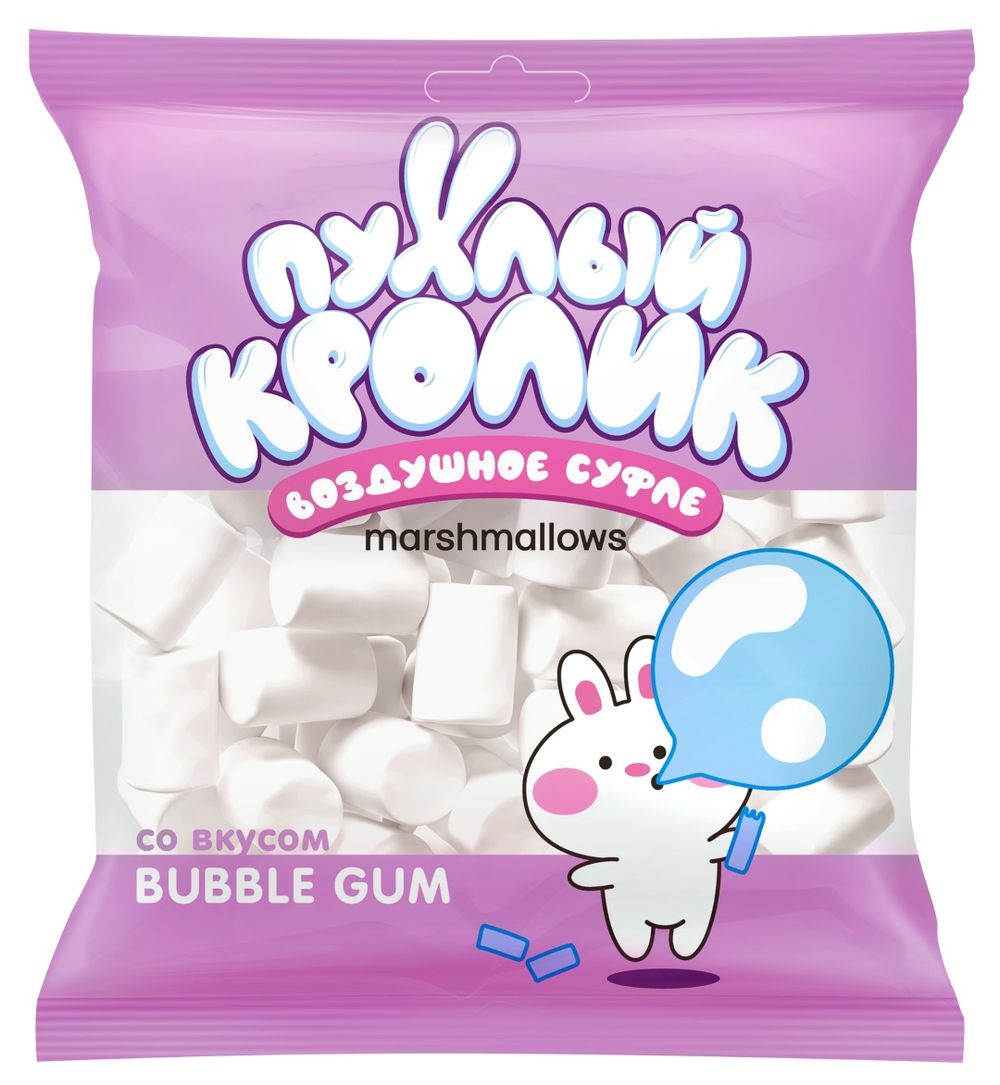 Маршмеллоу "Пухлый кролик" со вкусом Бабл Гам 85гр