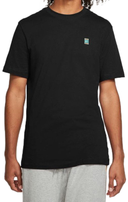 Мужская теннисная футболка Nike Court Heritage Tee - black/washed teal