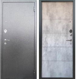 Входная дверь  Аргус Люкс 3К  Агат бетон светлый/  Антик серебро