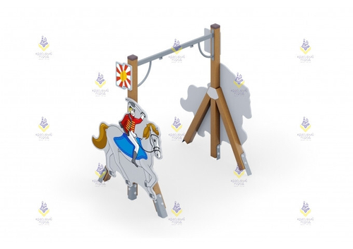 Качели деревянные «Гусар русской армии» с местом для 1 подвеса