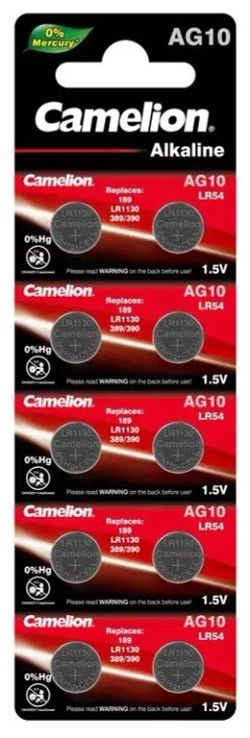 Батарейка часовая R389 (390 LR1130 G10) Camelion