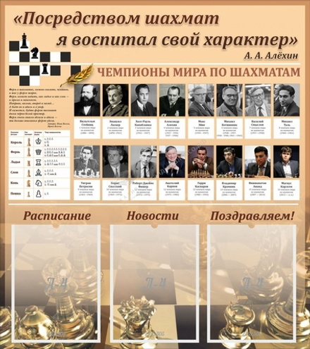 "Шахматы" тематический стенд