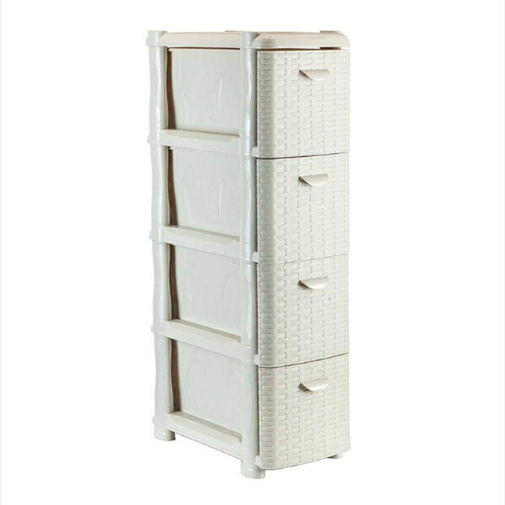 Комод-тумба узкий РОТАНГ (4 секции)