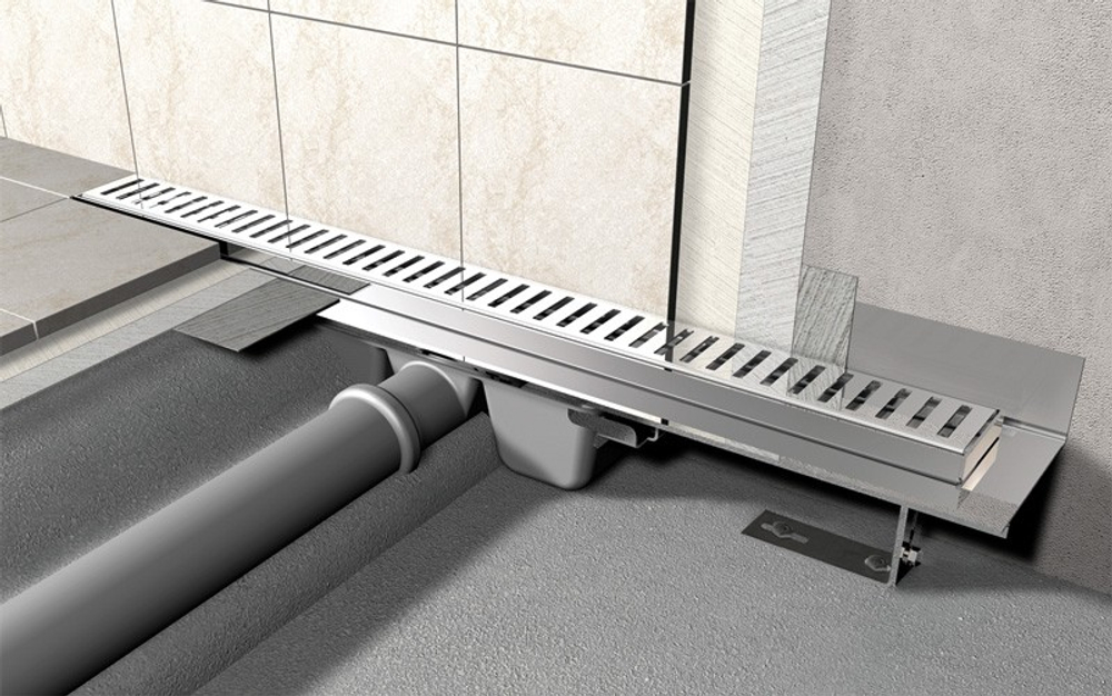 Решетка для душевого лотка Alcadrain хром глянцевый (PURE-550L)