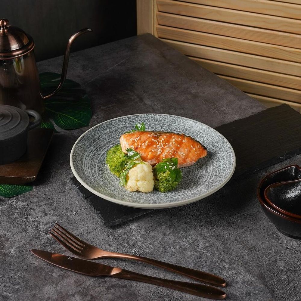 Тарелка d 22,4 см h3,5 см глазурь Glossy Stone Untouched Taiga P.L. Proff Cuisine [1]