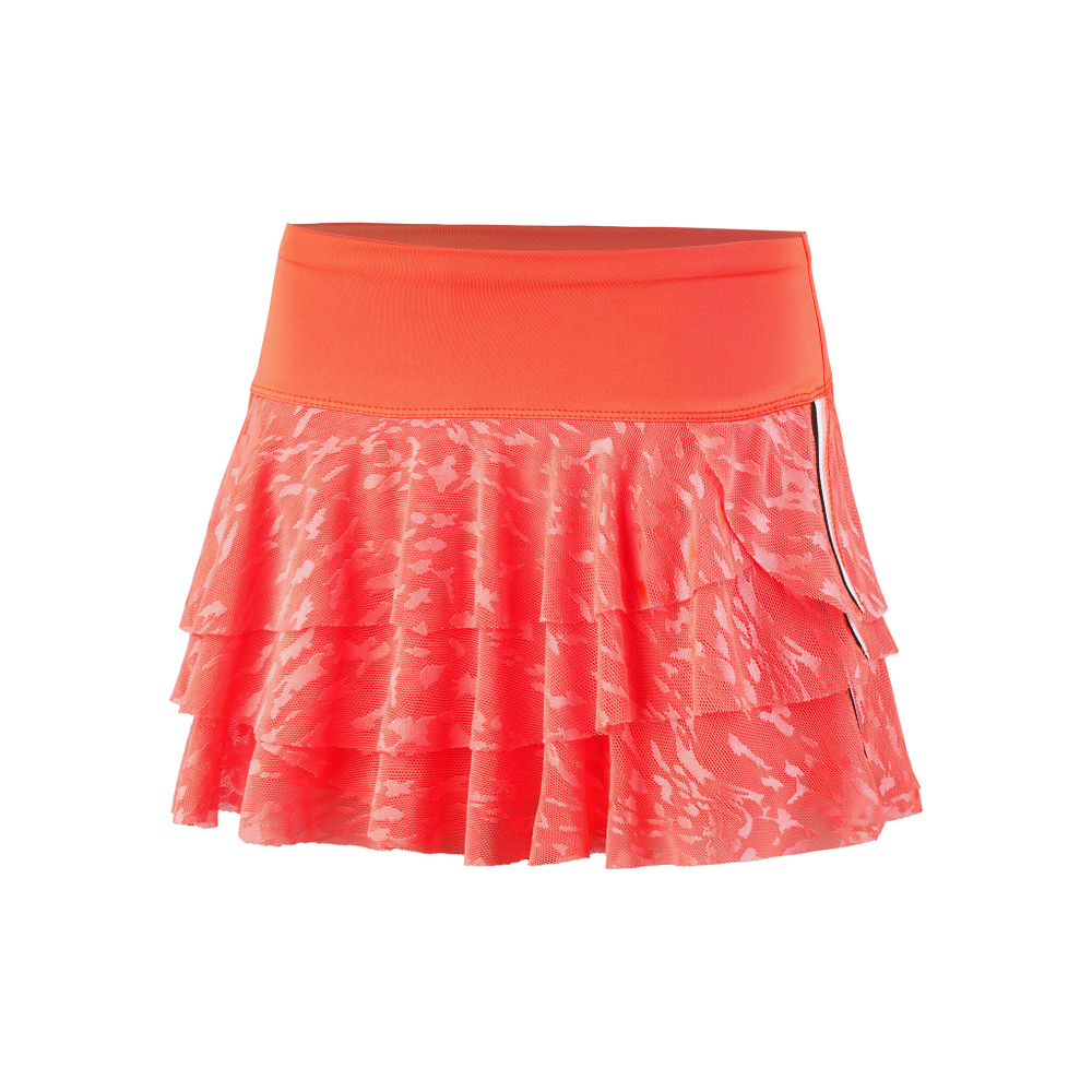 Женская теннисная юбка Lucky in Love Get It Stripe Rally Skirt Women - Orange
