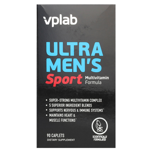 VPLab , Ultra Men’s, мультивитамины для мужчин для физической активности, 90 капсул