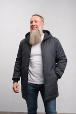 Полупальто мужское демисезонное "HN-6" серый