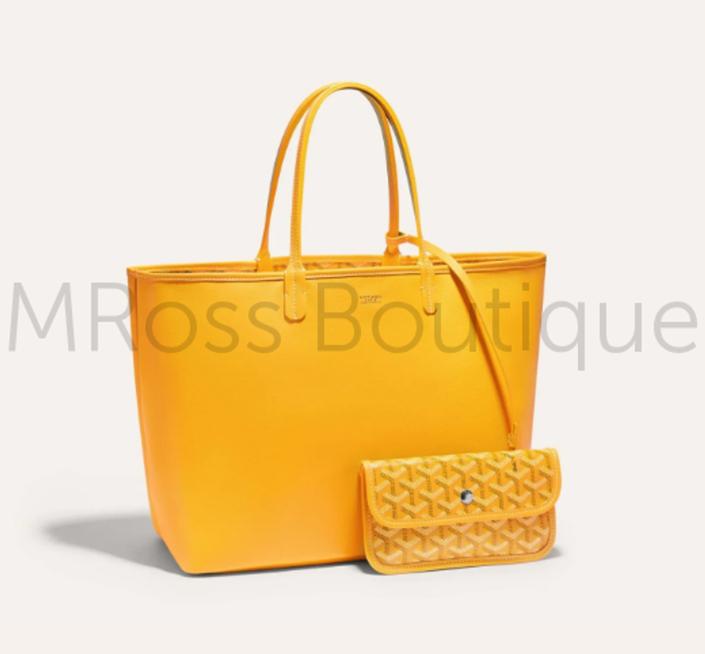 Желтая двухсторонняя сумка шоппер Anjou GM Maison Goyard