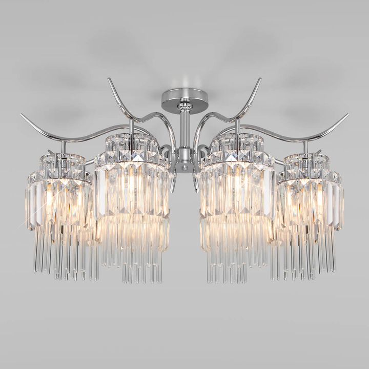 Потолочная люстра Eurosvet Sevilia 10119/8 хром/прозрачный хрусталь Strotskis