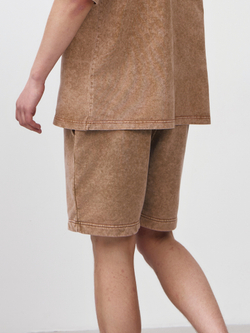 Шорты garment dyed (бежевый)