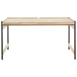 Письменный дизайнерский стол из дуба Айдельштедт 143х65х74 в стиле лофт, складной стол на металлических ножках