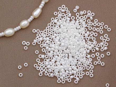 Бисер Round 15/0, Miyuki, White Pearl Ceylon (5г)