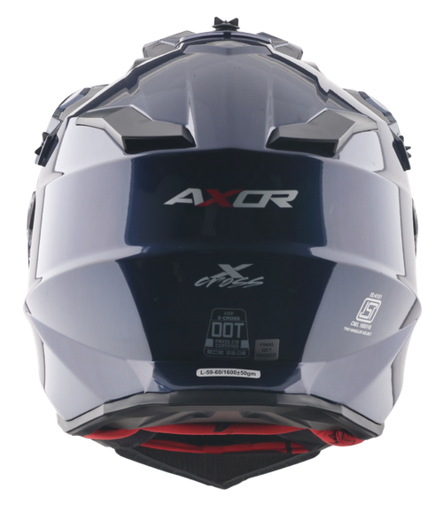 Шлем AXOR X-CROSS DUAL VISOR SC, с визором, цвет синий (L)