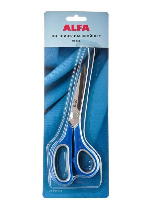 Ножницы закройные (портновские) 19 см, Alfa, AF 901-75S, Alfa, 1 шт