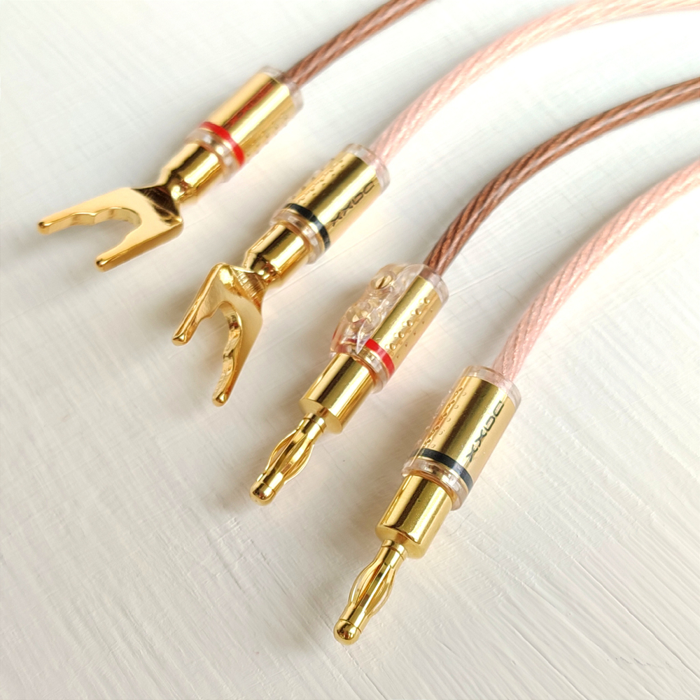 DAXX S182-02P Перемычки акустические из монокристалла меди (4шт). Длина 20см с разъёмами