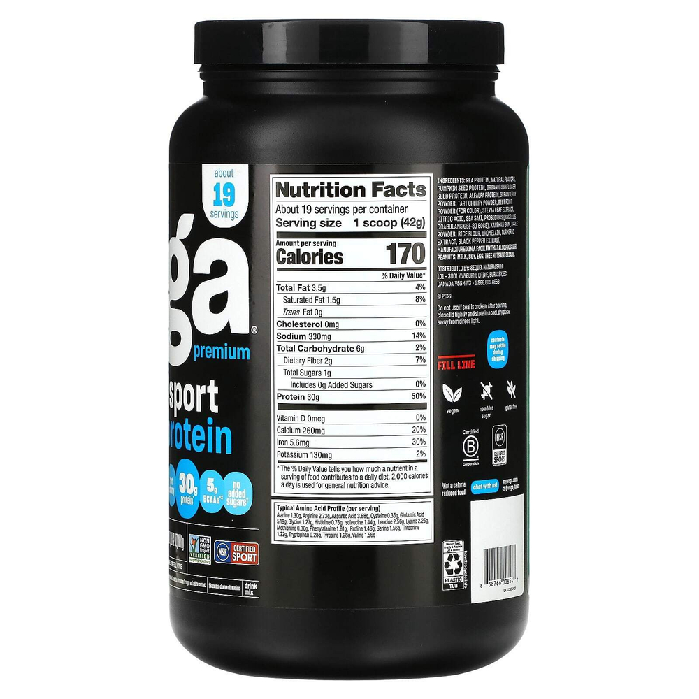 Vega, Sport Performance, протеиновый порошок, ягодный вкус, 801 г (28,3 унции)