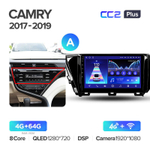 Teyes CC2 Plus 10.2" для Toyota Camry 2017-2019