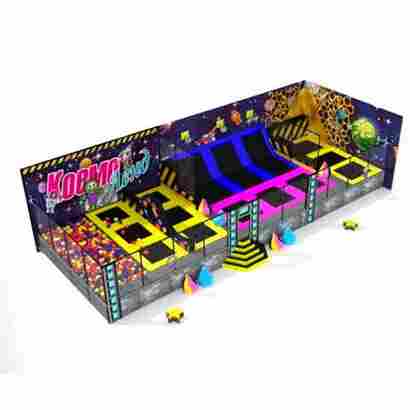Батутная арена «КосмоЛенд» 22×8 м, 15 батутов, с поролоновой ямой