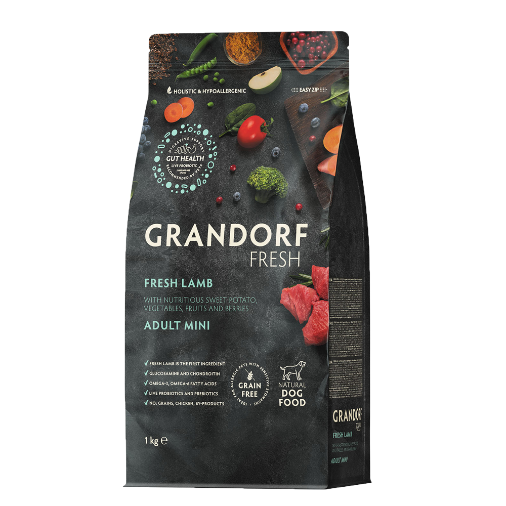 GRANDORF FRESH Mini Lamb & Potato Adult - ягненок & батат для мини собак от 1 года (Биоразлагаемая упаковка)