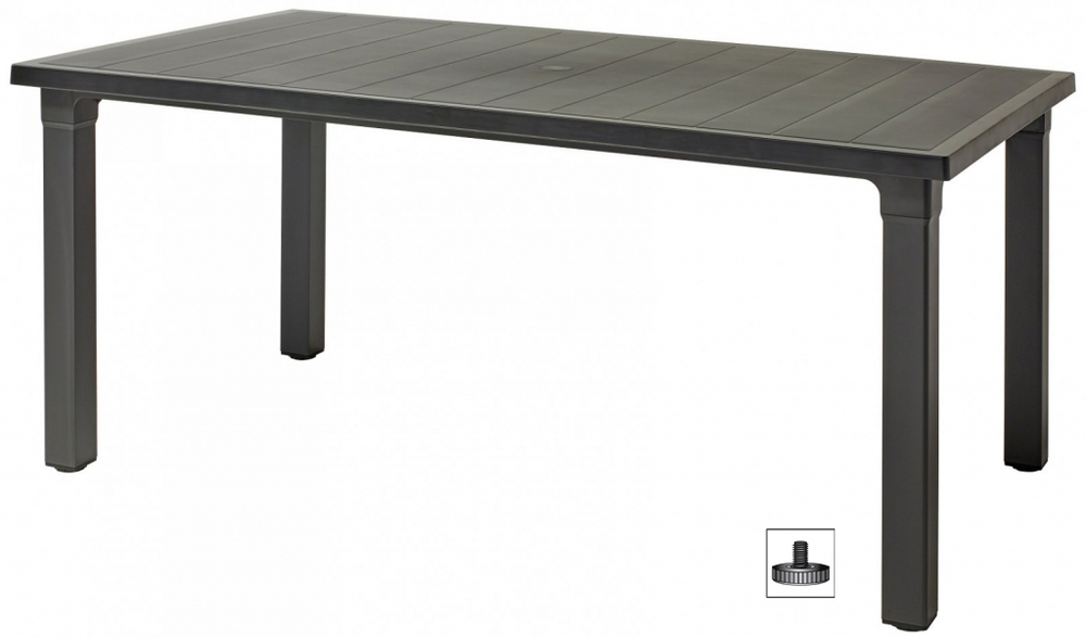 Стол пластиковый обеденный SCAB GIARDINO Ercole, антрацит