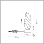 6518/1T MODERNI LN23 000 золотой Настольная лампа G9 1*40W 220V SHIVON