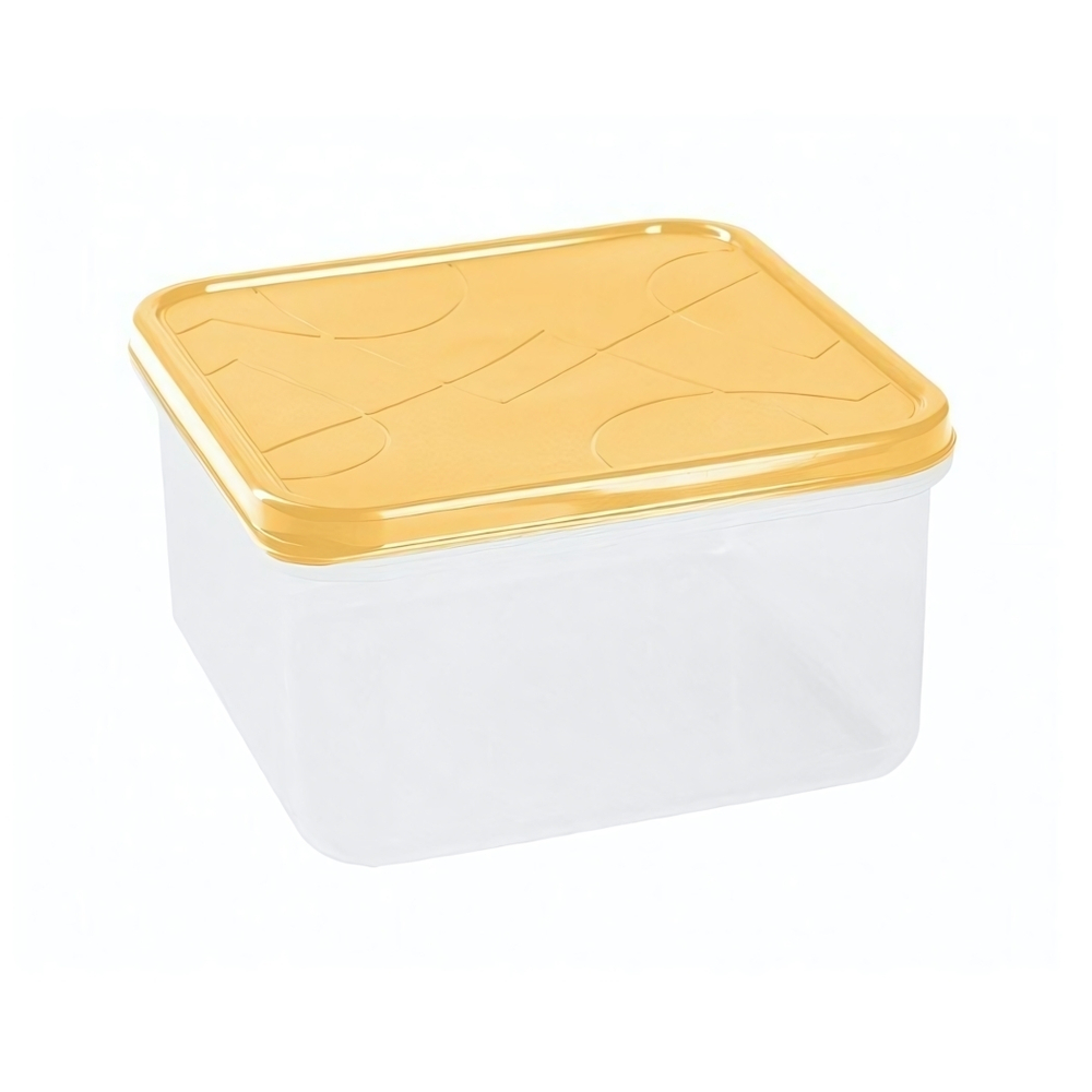 Контейнер для продуктов "Modena" квадратный 1,2л с гибкой крышкой (бледно-желтый)