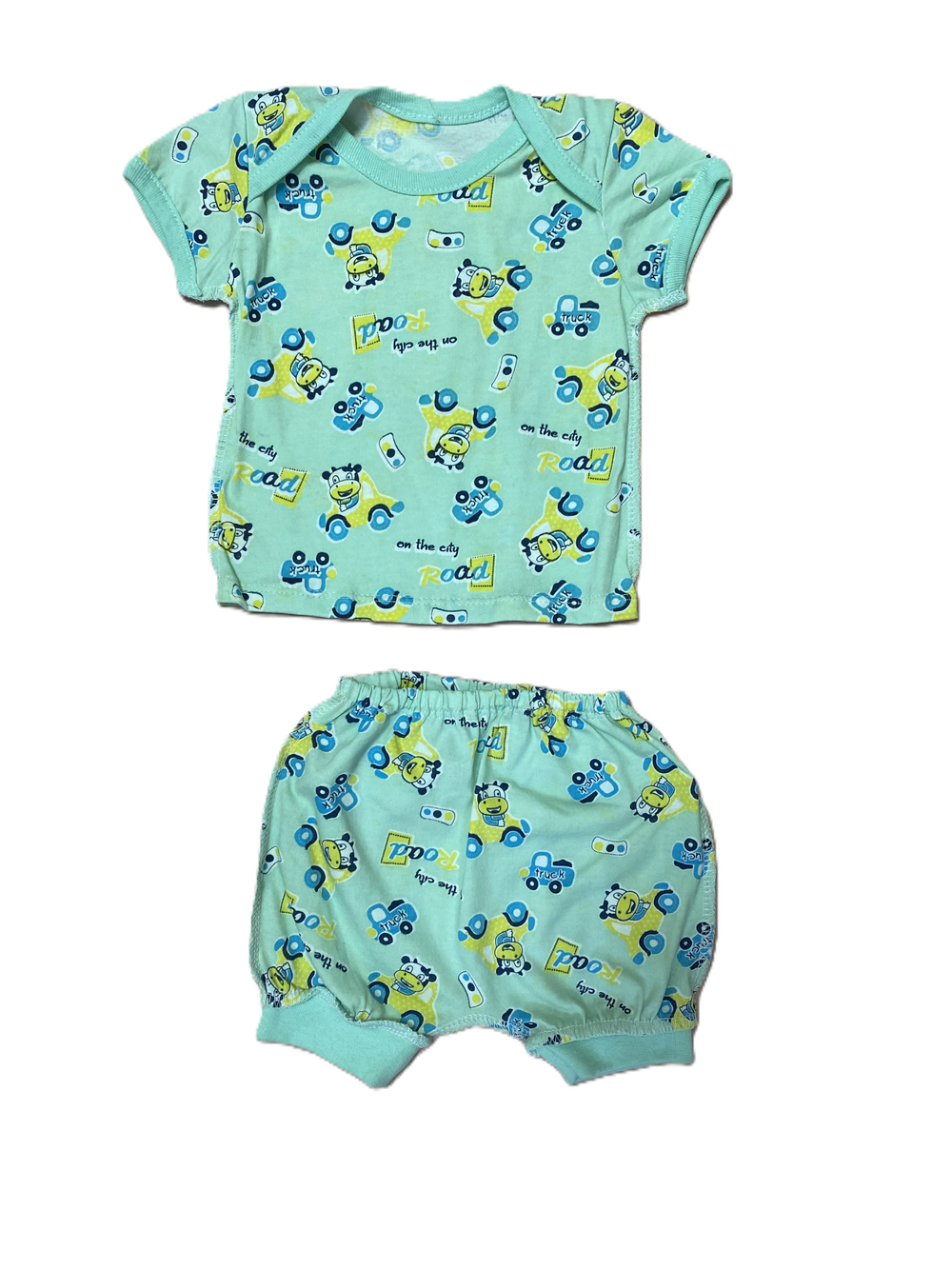 Костюм футболка - лодочка +пыжики(трусы на памперс) из кулирки (100% хлопок) на рост 62 см