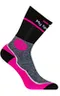 GD9181 Calza Sportiva Corta Nero-Fucsia