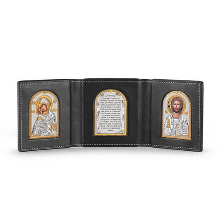 Складень карманный Спаситель Молитва Владимирская 90х255мм