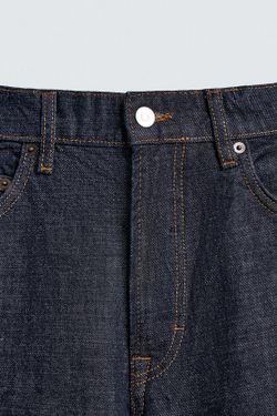 ZARA ДЖИНСЫ BALLOON FIT, ТЕМНО-СИНИЙ