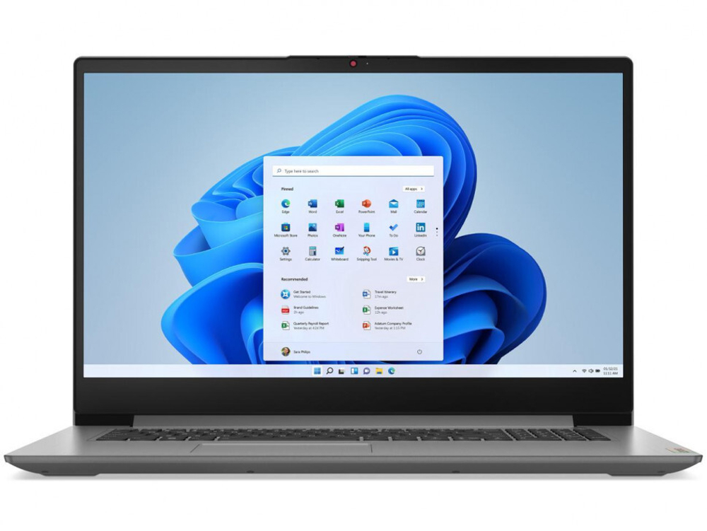 Ноутбук Lenovo IdeaPad 3 17IAU7, 17.3&quot; (1920x1080) IPS/Intel Core i5-1235U/16ГБ DDR4/512ГБ SSD/Iris Xe Graphics/Без ОС, синий [82RL001VRK]